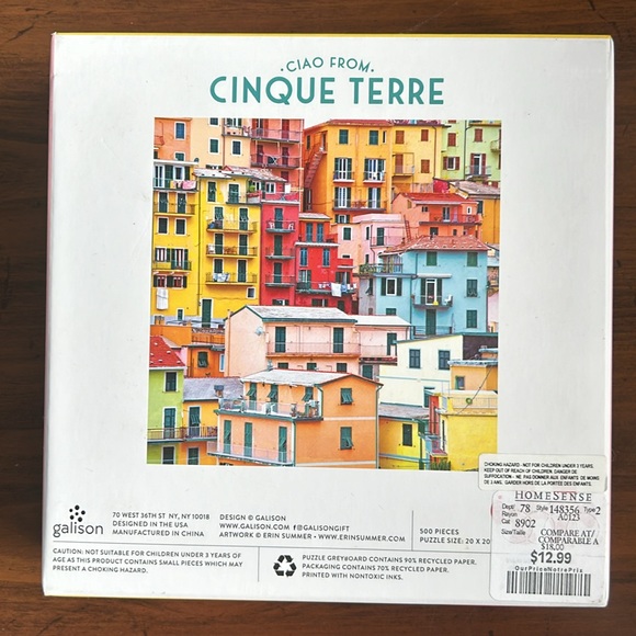 Cinque Terre 500 piece puzzle - Picture 2 of 4